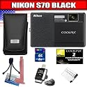 Nikon Coolpix S70 12.1MP Digital Camera with 3.5-inch OLED Touch Screen and 5...