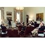 President George H.W. Bush (Gulf War Briefing) Art Poster Print - 13x19
