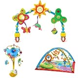 Tiny Love Baby Gymini Monkey Island Activity Gym With Natures Serenade Hippo Flamingo Baby Crib Mobile And Sunny Stroll Stroller Toy Activity Bundle