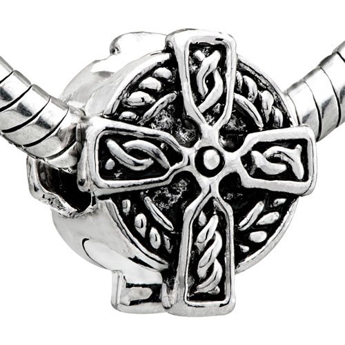 Celtic Cross Bead Fit Pandora Charm Bracelet