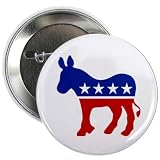 Democrat Donkey Liberal Politics 2.25 Pinback Button Badge