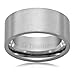 10MM Titanium Promise Engagement Rings for Men | Wedding Bands for Him | Pipe Cut and Brushed Top [Size 9.5]