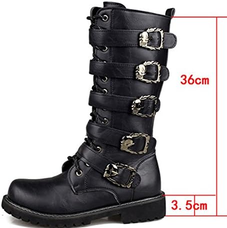 Men's Steapunk High Boots Leather 7 D(M) US