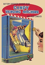Art Poster, Candy Vending Machine - 18.75 x 27.5
