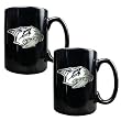Nashville Predators NHL 2pc Black Ceramic Mug Set - Primary Logo Nashville Predators NHL 2pc Black Ceramic Mug Set - Primary Logo