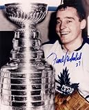 Frank Mahavolich Autographed/Hand Signed 8x10 Photo - Toronto Maple Leafs
