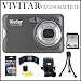 Vivitar VX029 Graphite 10.1MP 2.7IN Screen 4X Dig Zoom Liion + 4GB Memory Card + Mini Tripod + Accessory Kit
