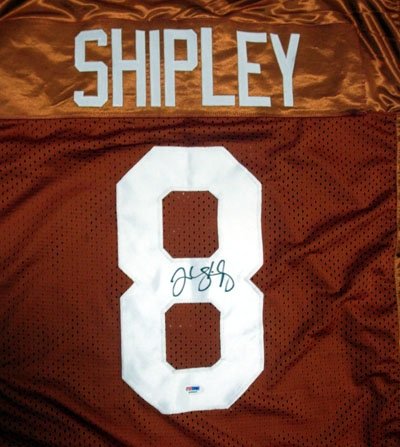 Jordan Shipley Autographed/Hand Signed Texas Longhorns Jersey PSA/DNA