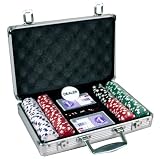 New 200 11.5 gram Dice Poker Chips Set w/Aluminum Case, Dealer Button, 2 Decks of Cards & 5 Dice