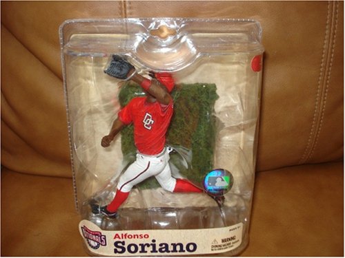 McFarlane Toys Alfonso Soriano 3 (Washington Nationals) MLB Sports Picks Series 21 Action Figure Red Nats Jersey Variant