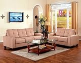 Cheap 2pcs Contemporary Style Beige Fabric Couches  For Sale – Discount Poundex Couches