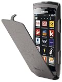 Modelabs - ETUISMS8530 - Étui en cuir Samsung Wave2 - Noir