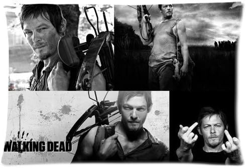 Huangjiatrp Custom Daryl Dixon The Walking Dead Pillowcase Standard Size Design Cotton Pillow Case 20X26
