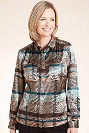 Classic Collection Herringbone Checked Sateen Blouse
