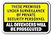 These Premises Under Surveillance By Private Security Personnel All Offenders Will Be Prosecuted Sign 12