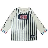 【H28年春物】 chocola(ショコラ) 天竺ストライプPt長袖Tシャツ 80cm/コン系 NO.CH-1621-13004