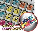 NEW AVID MEDIA COMPOSER STICKERS FOR KEYBOARD