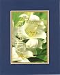 Beautiful and Inspiring 8 x 10 Inches Frame able Easter Floral Note Card (Our Redeemer Lives) on Double Beveled Matting