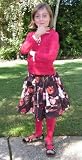 Jottum Flower Print Brown Two Layer Top Set