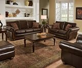 Simmons Upholstery Santa Monica Vintage Leather Love Seat