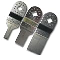 KENT, Set of 3 Mix, Stainless Steel Quick End Cut Universal Oscillating Saw Blades For Precision Cutting of Soft: Wood, Metal, Plastics, Fits Fein Multimaster, FMM250Q, Bosch, Chicago, Secco, Milwaukee