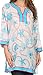 Sakkas Fawn Tunic Blouse Top with Printed Pattern and Multi Toned Trims