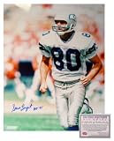 Steve Largent Seattle Seahawks - Running - Autographed 16x20 Photograph with HOF 95 Inscription