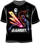 Gambit GAMBITRON Marvel Comics Adult Black Tee T-shirt, Large
