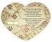 Remembrance Plaque - Pet Memorial Paw Prints On My Heart Pet Marker, Indoor/Garden Plaque, Stone Look, 10.75\