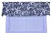 Victoria Park Toile Tailored Valence Window Curtain, Black Victoria Park Toile Tailored Valence Window Curtain, Black