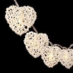Wicker Heart Fairy Lights Natural Whi...