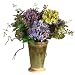 Mixed Hydrangea w/Ceramic Vase Silk Flower Arrangement