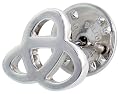 Sterling Silver Celtic Knot Trinity Lapel Pin, 1/2