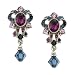 Summer Violets Ornate Lantern Drop Earrings