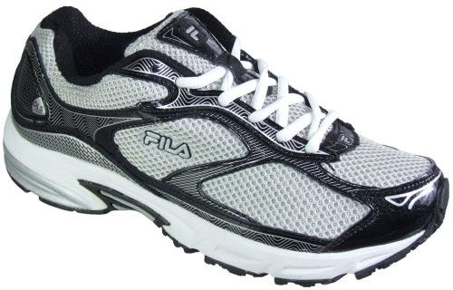 Fila Men’s Tenet Running Shoe,Metallic Silver/Black/White,9.5 M US