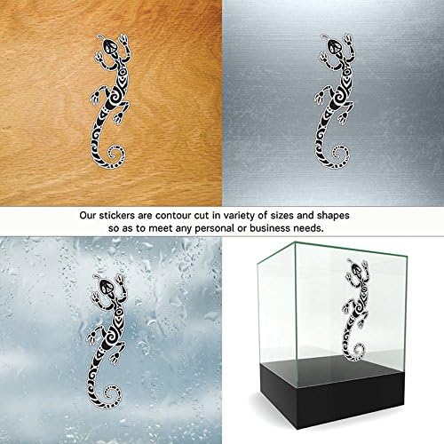 Hobby Vinyl Decal Lizard Gecko Tribal Surf Style hobby decor sign tattoo monster plant (4 X 1,24 Inches) Fully Waterproof Printed vinyl sticker