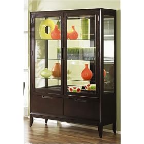 Klaussner 735892CURI Dining Room Curio by Bar Stools