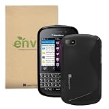 GreatShield Guardian S Series Slim-Fit Case Flexible TPU Cover for BlackBerry Q10 (Black)