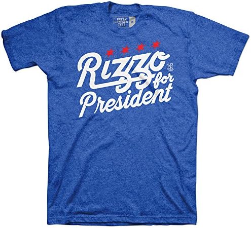 MLB Chicago Cubs Anthony Rizzo For President T-Shirt, Medium, Vintage Royal