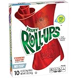 Fruit Roll-ups Fruit Flavored Snacks, Strawberry Sensation, 10 pouches, .5 oz.