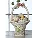4 Woodland Inspirations Basket of Easter Eggs and Baby Chick Spring Decorations