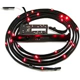 NZXT CB-LED10-RD 1-Metre Light Sensitivity Sleeved LED Kit (Red)
