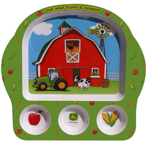 Motorhead Products John Deere Eat Your Veggies Kid's Plate On Sale