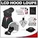 Zeikos LCD Digital SLR Camera Monitor Glare Free Viewing Hood Loupe (3 inch) with Magnetic Mounting Plate and Case + Canon Cleaning Accessory Kit for 40D, 50D, 60D, 5D Mark II, 7D, T3i, T3, T2i, T1i, XSi, 1D Mark III IV, 1Ds Mark III