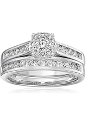 14k White Gold Unity Diamond Bridal Ring Set (1 cttw, H-I Color, I1-I2 Clarity), Size 7