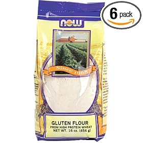 NOW Foods Gluten Flour Pure,  16 Ounce Bags (Pack of 6)