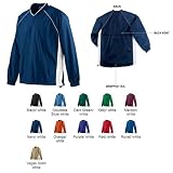 Augusta Micro Poly Color Pullover Jacket NAVY/ WHITE L