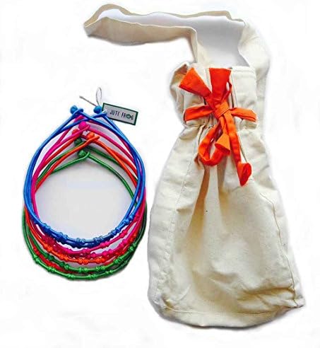 Eco-friendly Girls Party Favors- Handmade Silk Necklaces, Set of 8