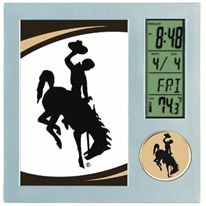 NCAA Wyoming Cowboys Digital Desk Clock
