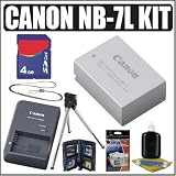 cheap Canon NB-7L Lithium-Ion Battery Pack w/ Canon CB-2LZ Charger for the Canon Powershot G10 Digital Camera + Accessory Kit